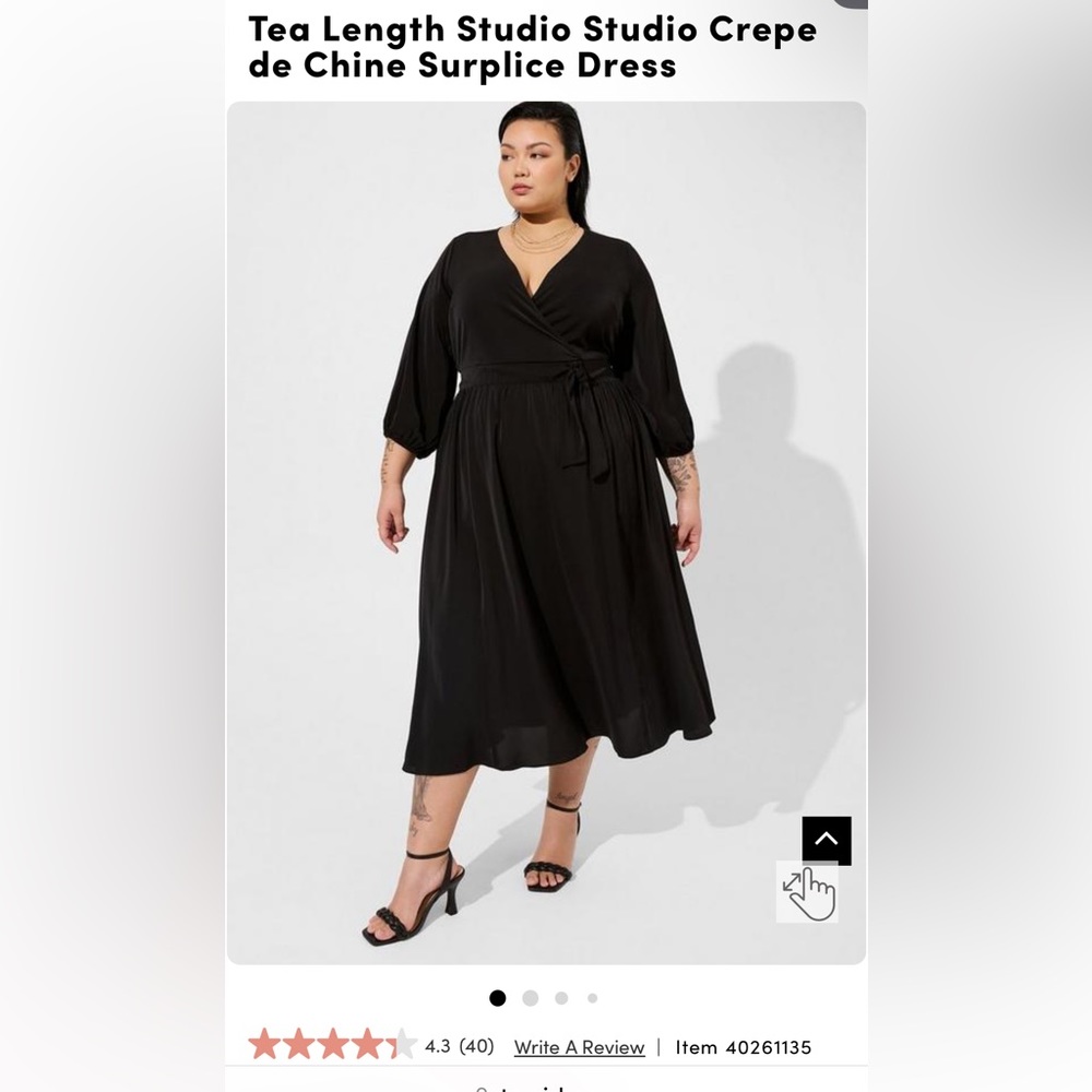 NWT TORRID BLACK MIDI DRESS